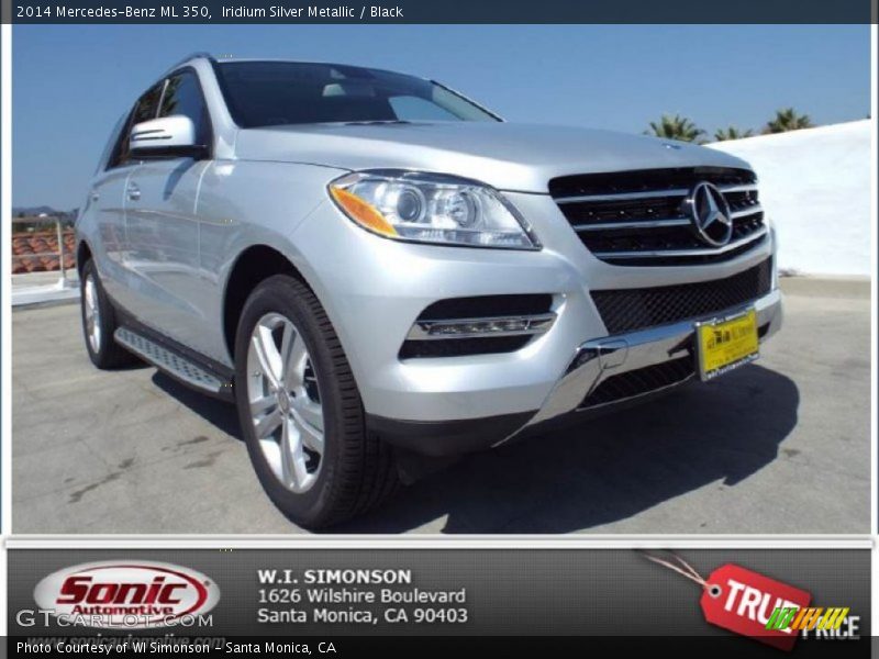 Iridium Silver Metallic / Black 2014 Mercedes-Benz ML 350