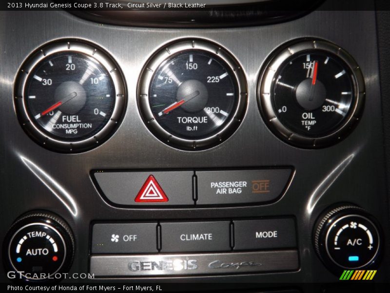 Circuit Silver / Black Leather 2013 Hyundai Genesis Coupe 3.8 Track