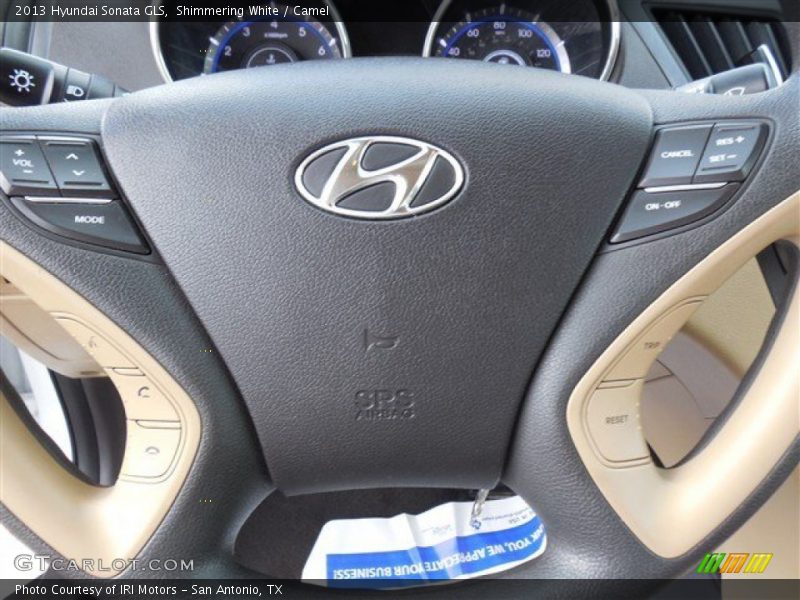 Shimmering White / Camel 2013 Hyundai Sonata GLS