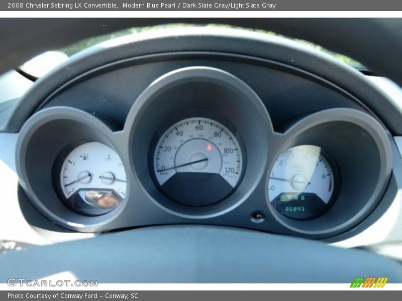 Modern Blue Pearl / Dark Slate Gray/Light Slate Gray 2008 Chrysler Sebring LX Convertible