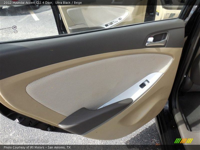 Ultra Black / Beige 2012 Hyundai Accent GLS 4 Door