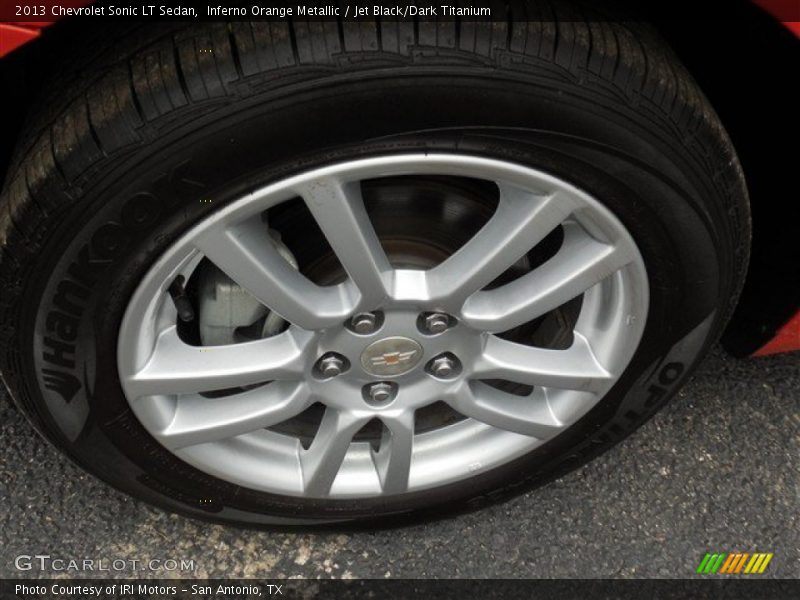 Inferno Orange Metallic / Jet Black/Dark Titanium 2013 Chevrolet Sonic LT Sedan