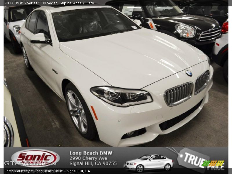 Alpine White / Black 2014 BMW 5 Series 550i Sedan