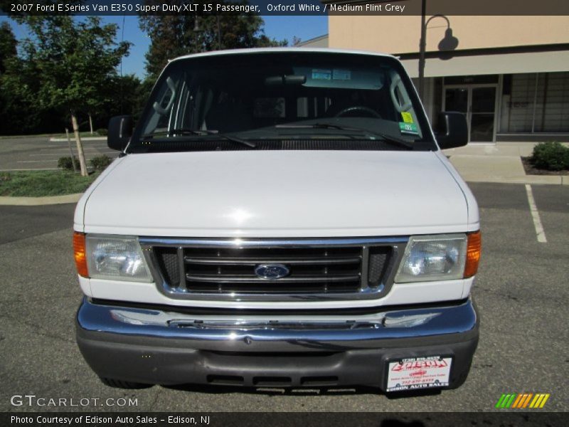 Oxford White / Medium Flint Grey 2007 Ford E Series Van E350 Super Duty XLT 15 Passenger
