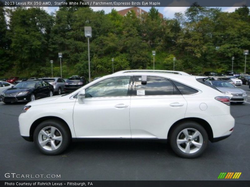 Starfire White Pearl / Parchment/Espresso Birds Eye Maple 2013 Lexus RX 350 AWD