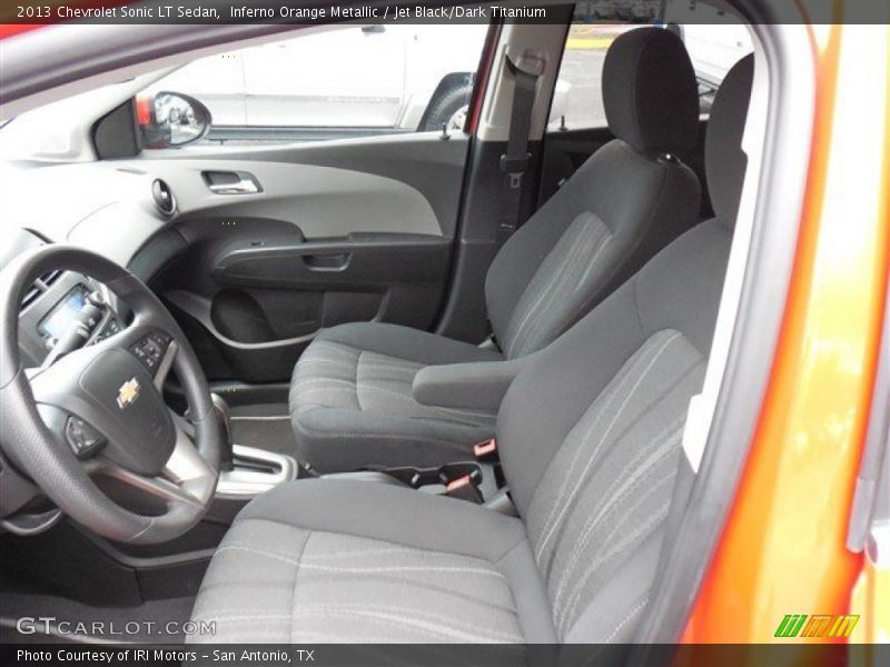 Inferno Orange Metallic / Jet Black/Dark Titanium 2013 Chevrolet Sonic LT Sedan