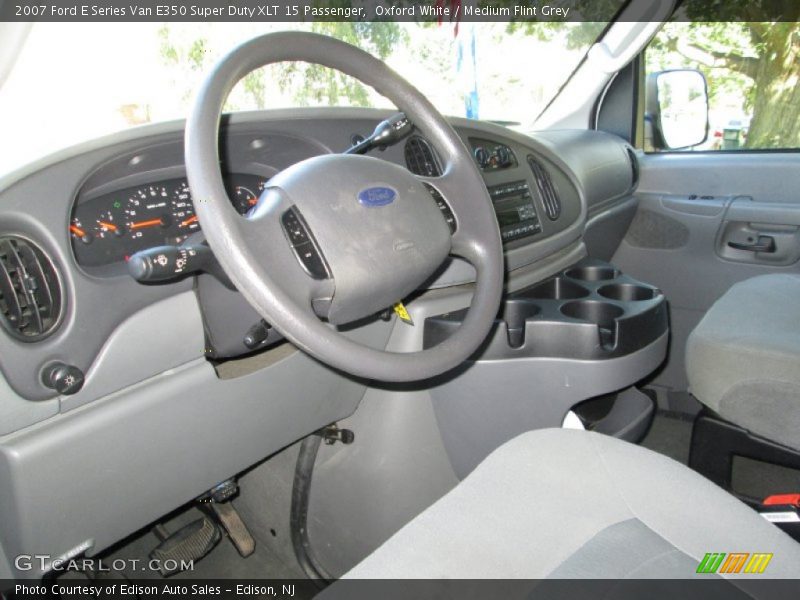 Oxford White / Medium Flint Grey 2007 Ford E Series Van E350 Super Duty XLT 15 Passenger