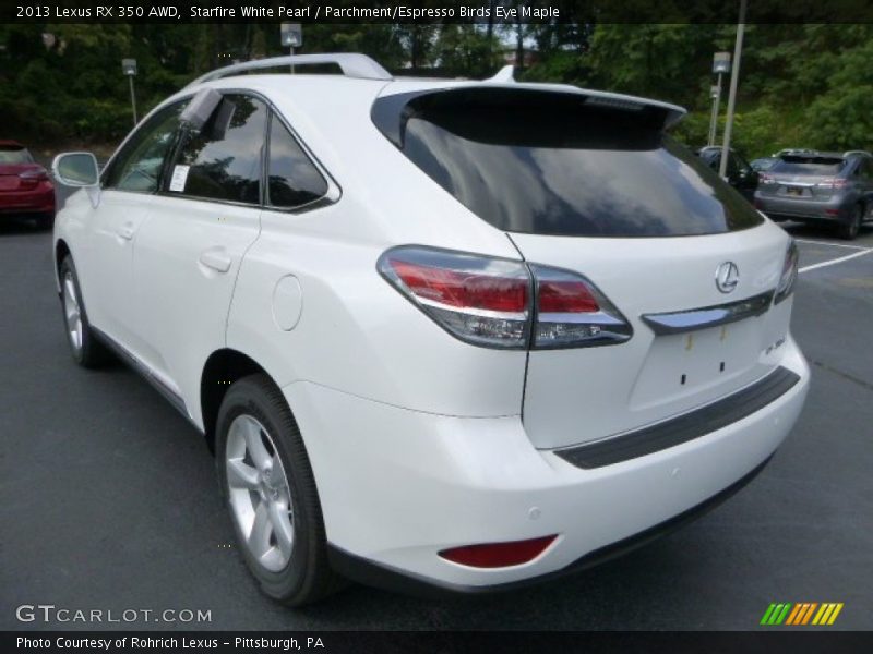 Starfire White Pearl / Parchment/Espresso Birds Eye Maple 2013 Lexus RX 350 AWD