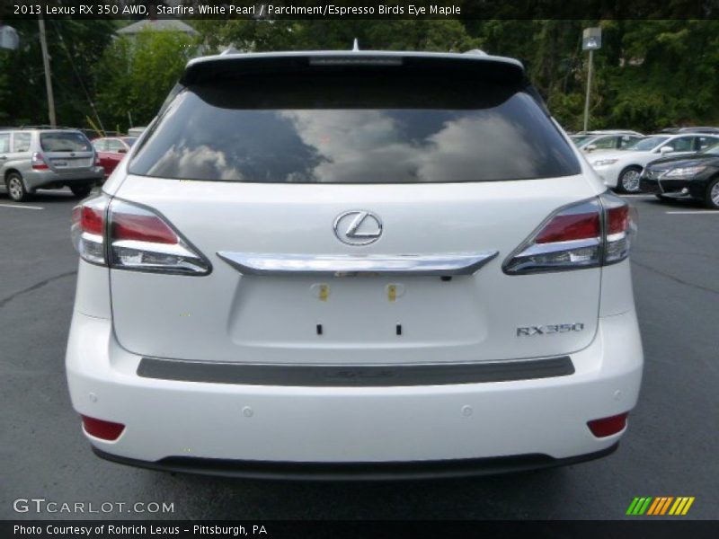 Starfire White Pearl / Parchment/Espresso Birds Eye Maple 2013 Lexus RX 350 AWD