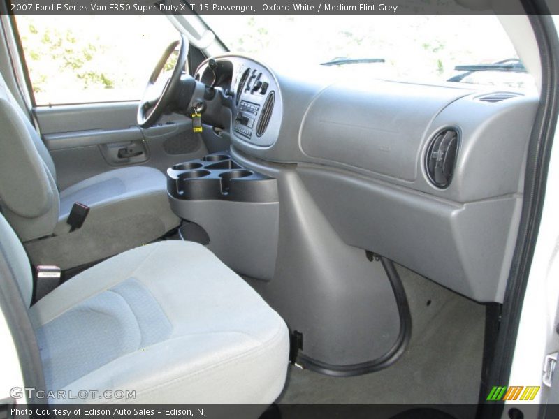 Oxford White / Medium Flint Grey 2007 Ford E Series Van E350 Super Duty XLT 15 Passenger