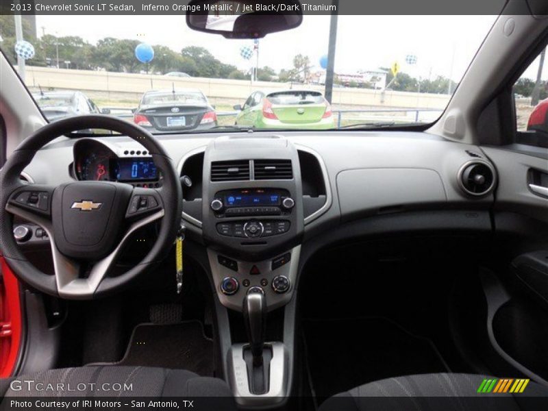 Inferno Orange Metallic / Jet Black/Dark Titanium 2013 Chevrolet Sonic LT Sedan