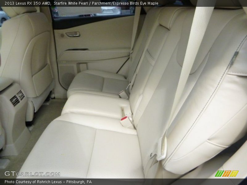 Starfire White Pearl / Parchment/Espresso Birds Eye Maple 2013 Lexus RX 350 AWD