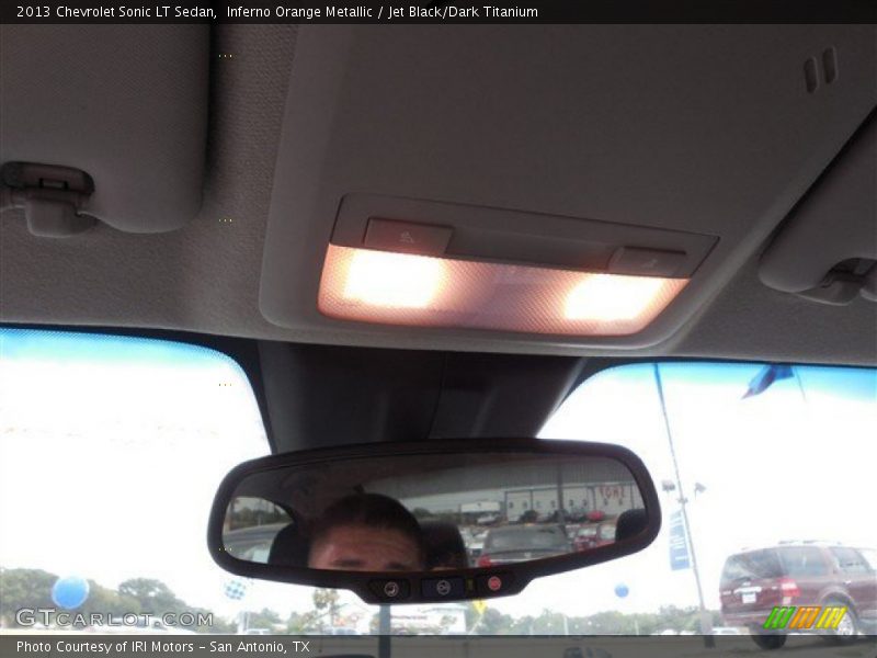 Inferno Orange Metallic / Jet Black/Dark Titanium 2013 Chevrolet Sonic LT Sedan