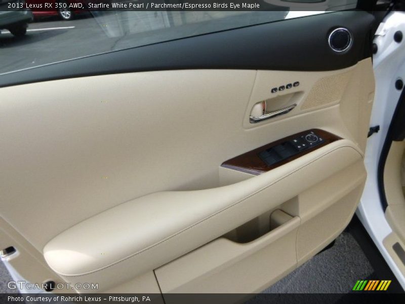Starfire White Pearl / Parchment/Espresso Birds Eye Maple 2013 Lexus RX 350 AWD