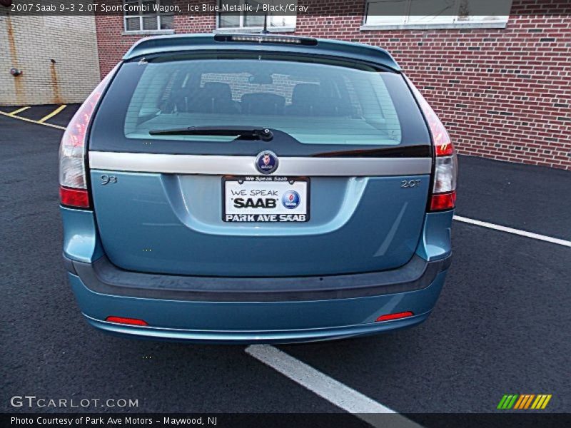 Ice Blue Metallic / Black/Gray 2007 Saab 9-3 2.0T SportCombi Wagon