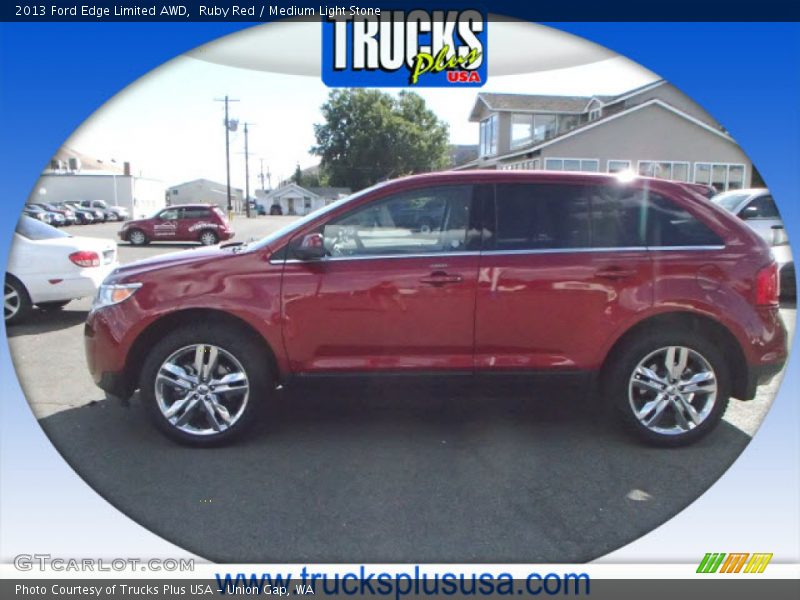 Ruby Red / Medium Light Stone 2013 Ford Edge Limited AWD
