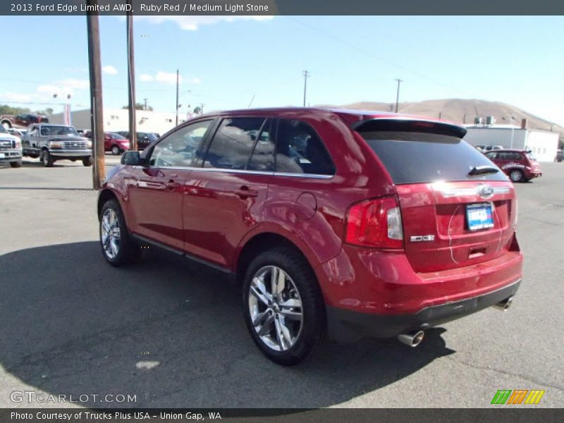 Ruby Red / Medium Light Stone 2013 Ford Edge Limited AWD