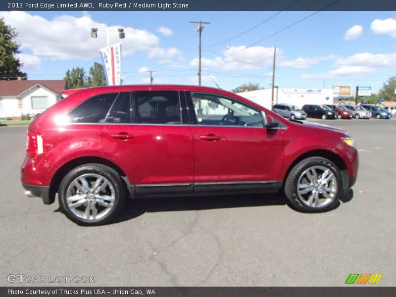 Ruby Red / Medium Light Stone 2013 Ford Edge Limited AWD