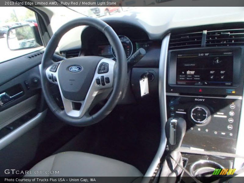 Ruby Red / Medium Light Stone 2013 Ford Edge Limited AWD