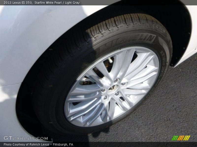 Starfire White Pearl / Light Gray 2013 Lexus ES 350