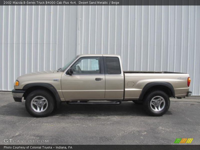 Desert Sand Metallic / Beige 2002 Mazda B-Series Truck B4000 Cab Plus 4x4