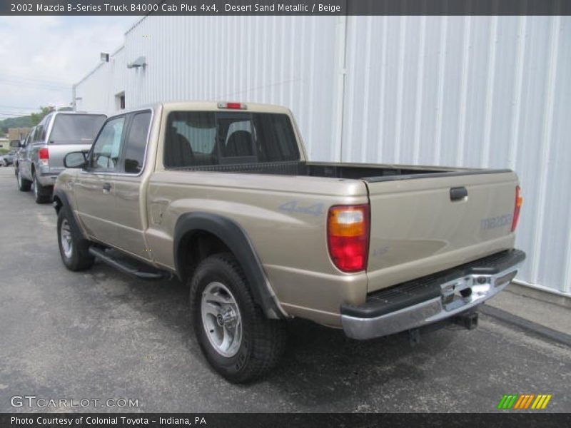 Desert Sand Metallic / Beige 2002 Mazda B-Series Truck B4000 Cab Plus 4x4