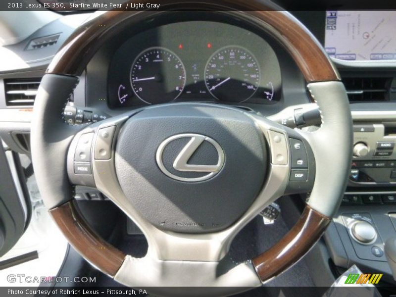 Starfire White Pearl / Light Gray 2013 Lexus ES 350