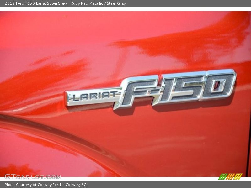 Ruby Red Metallic / Steel Gray 2013 Ford F150 Lariat SuperCrew