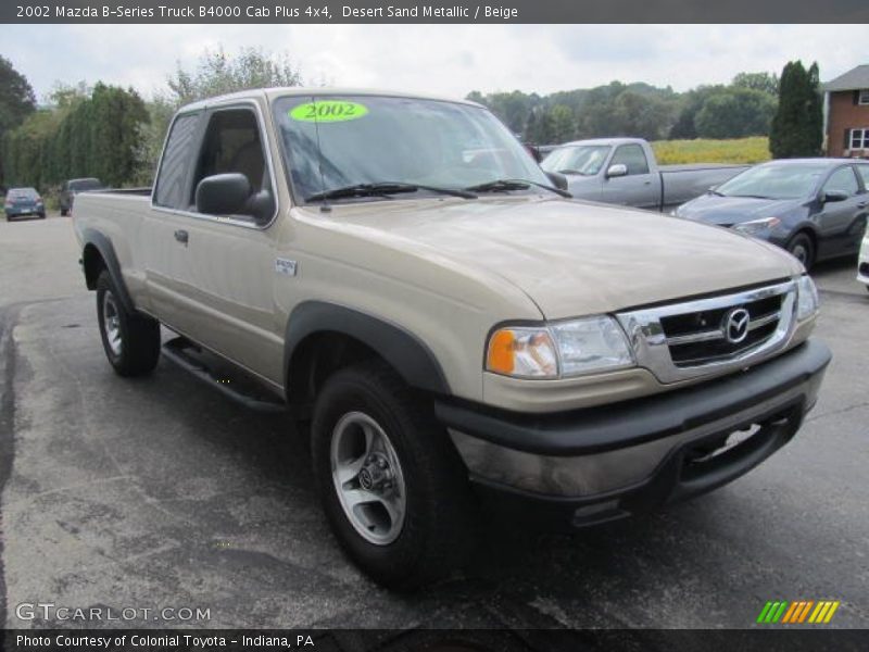 Desert Sand Metallic / Beige 2002 Mazda B-Series Truck B4000 Cab Plus 4x4