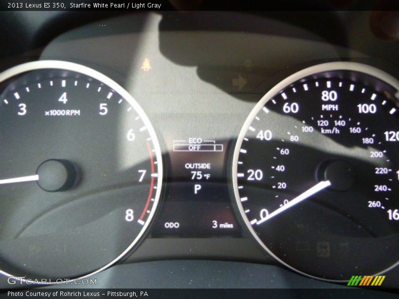 Starfire White Pearl / Light Gray 2013 Lexus ES 350