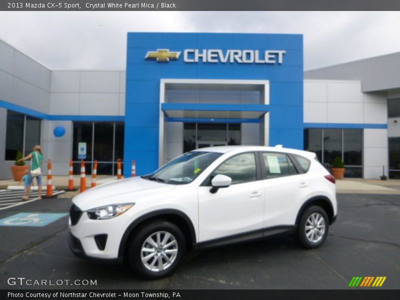 Crystal White Pearl Mica / Black 2013 Mazda CX-5 Sport