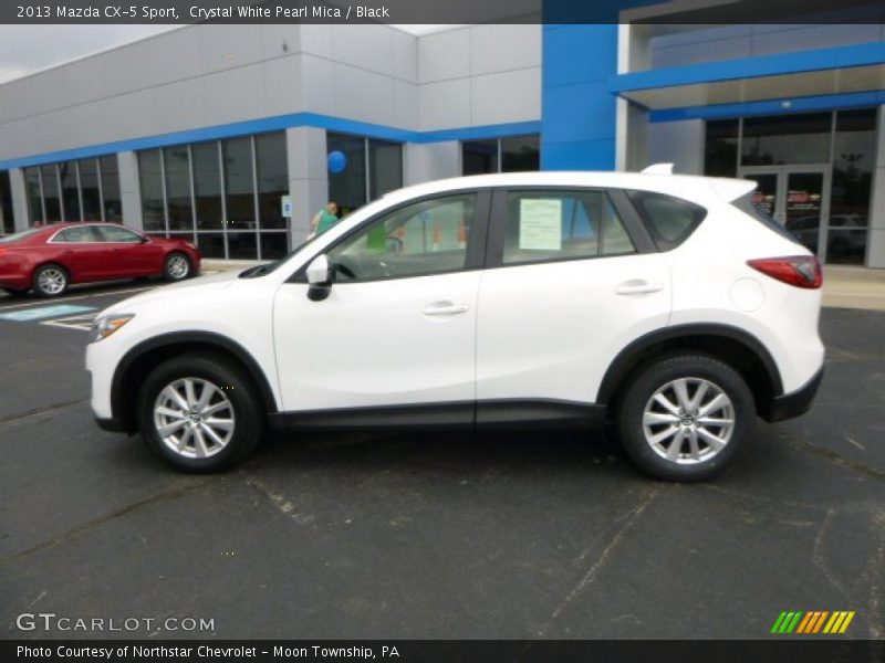 Crystal White Pearl Mica / Black 2013 Mazda CX-5 Sport