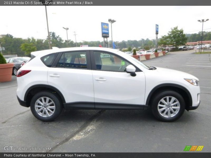 Crystal White Pearl Mica / Black 2013 Mazda CX-5 Sport