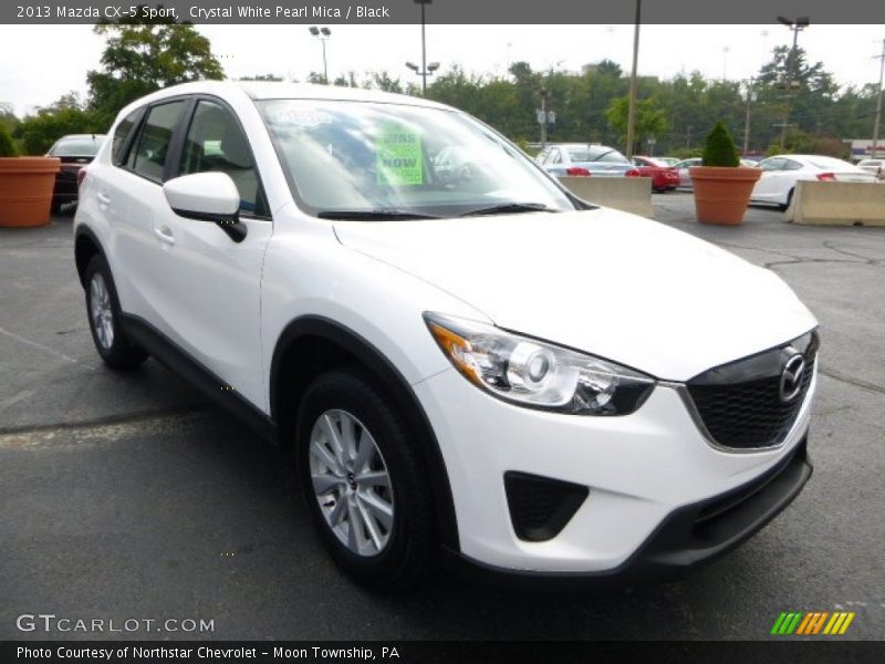 Crystal White Pearl Mica / Black 2013 Mazda CX-5 Sport