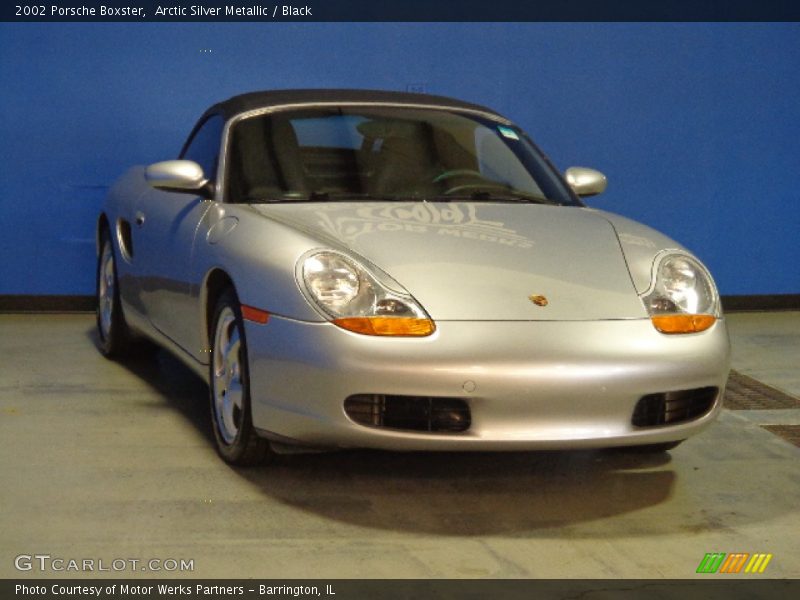 Arctic Silver Metallic / Black 2002 Porsche Boxster