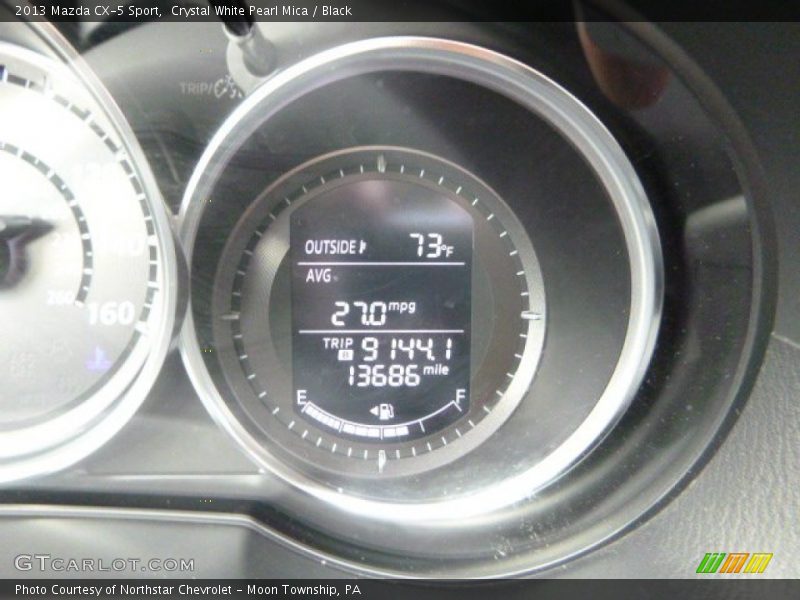 Crystal White Pearl Mica / Black 2013 Mazda CX-5 Sport