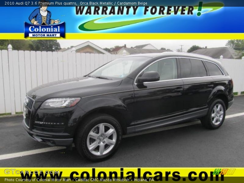 Orca Black Metallic / Cardamom Beige 2010 Audi Q7 3.6 Premium Plus quattro