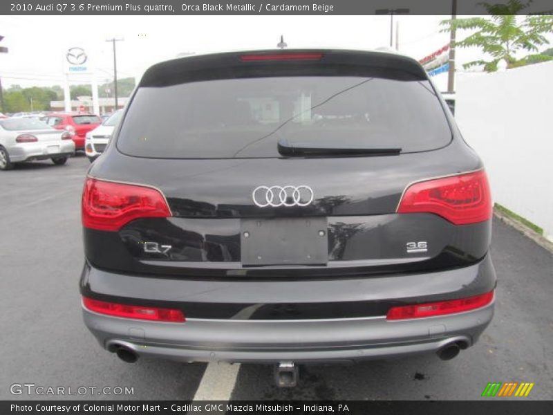 Orca Black Metallic / Cardamom Beige 2010 Audi Q7 3.6 Premium Plus quattro
