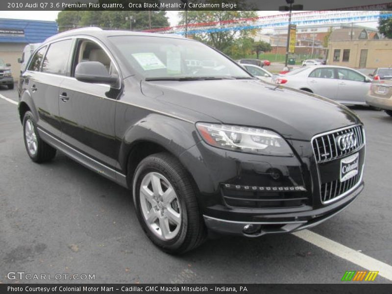 Orca Black Metallic / Cardamom Beige 2010 Audi Q7 3.6 Premium Plus quattro