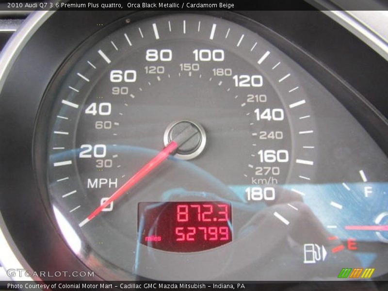 Orca Black Metallic / Cardamom Beige 2010 Audi Q7 3.6 Premium Plus quattro