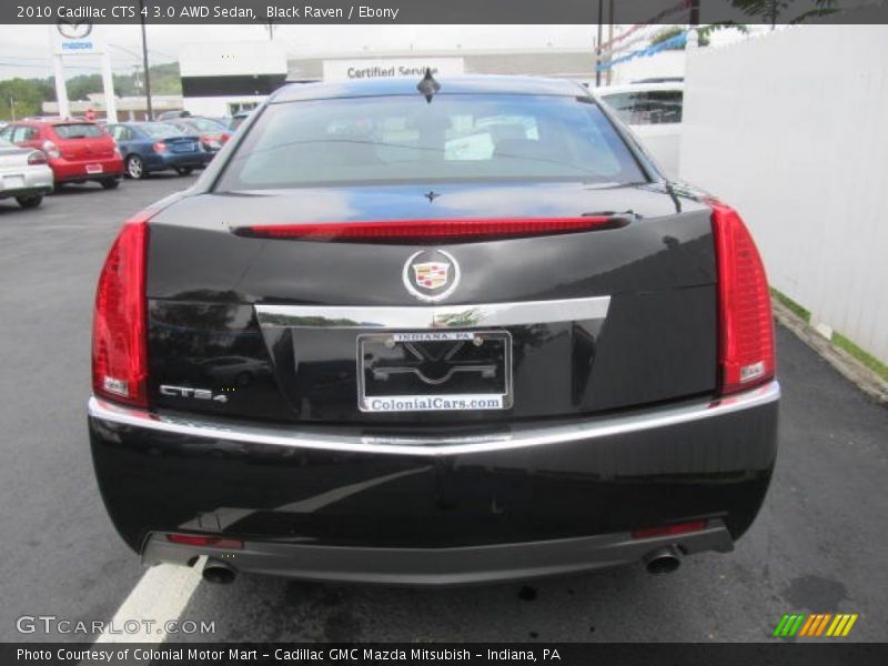 Black Raven / Ebony 2010 Cadillac CTS 4 3.0 AWD Sedan