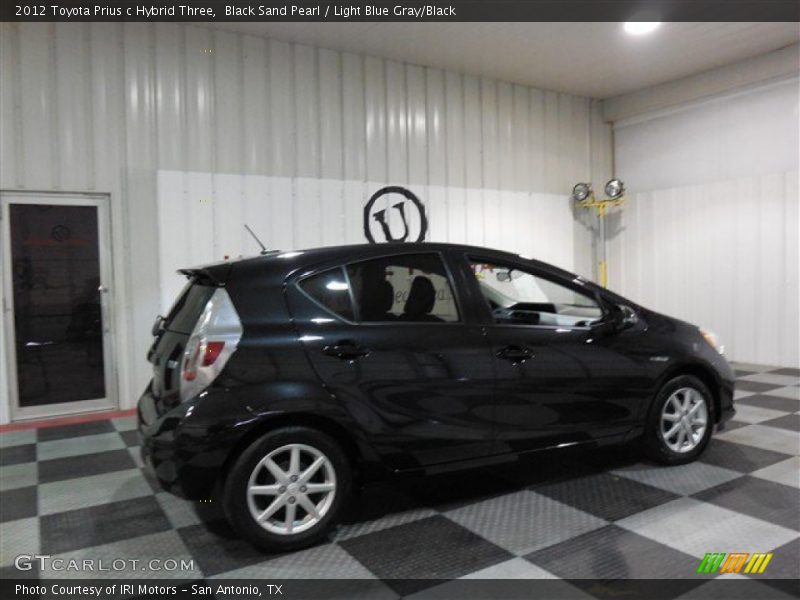 Black Sand Pearl / Light Blue Gray/Black 2012 Toyota Prius c Hybrid Three