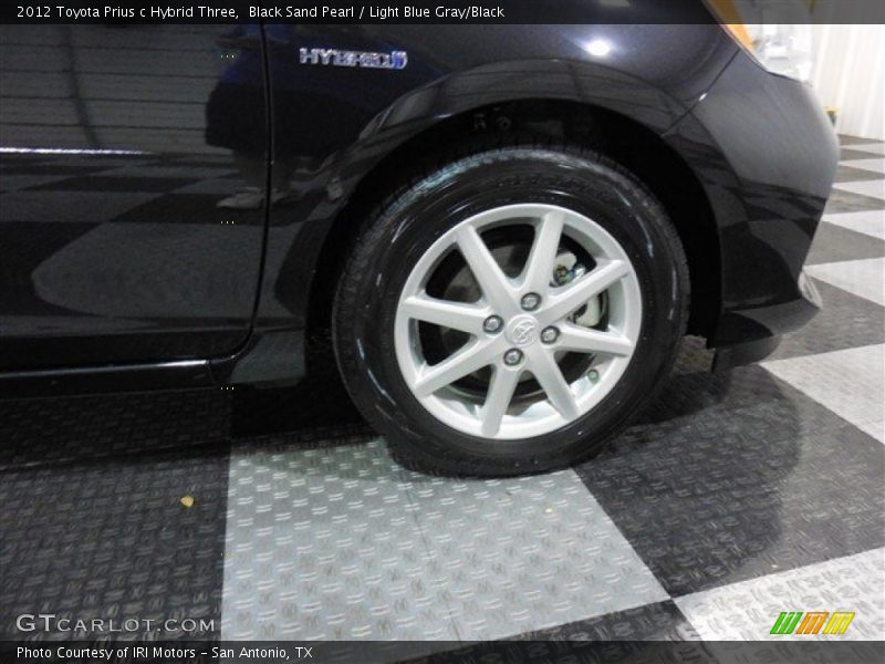 Black Sand Pearl / Light Blue Gray/Black 2012 Toyota Prius c Hybrid Three