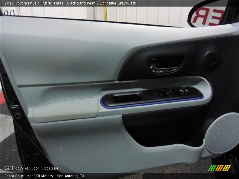 Black Sand Pearl / Light Blue Gray/Black 2012 Toyota Prius c Hybrid Three