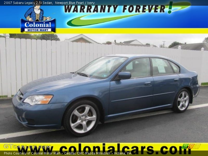 Newport Blue Pearl / Ivory 2007 Subaru Legacy 2.5i Sedan