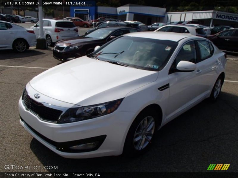 Snow White Pearl / Beige 2013 Kia Optima LX