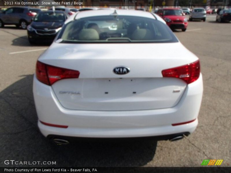 Snow White Pearl / Beige 2013 Kia Optima LX