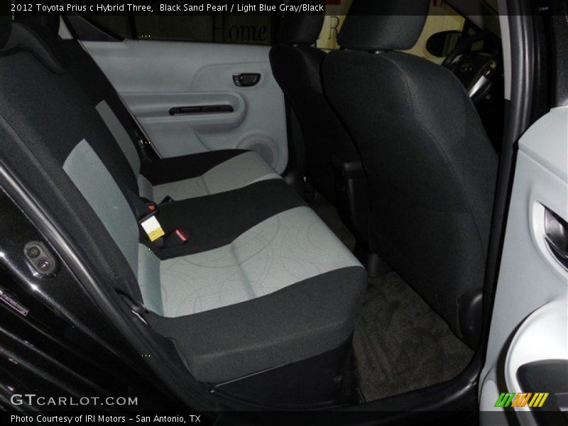 Black Sand Pearl / Light Blue Gray/Black 2012 Toyota Prius c Hybrid Three