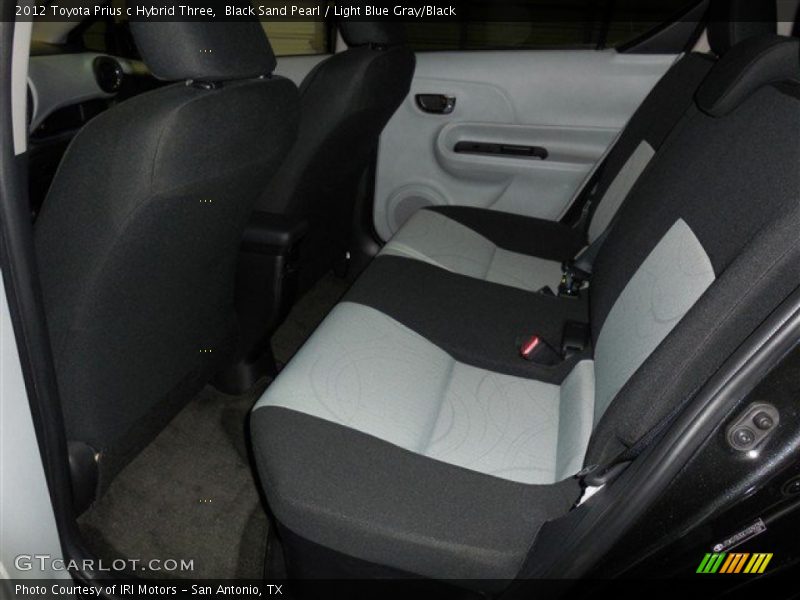 Black Sand Pearl / Light Blue Gray/Black 2012 Toyota Prius c Hybrid Three