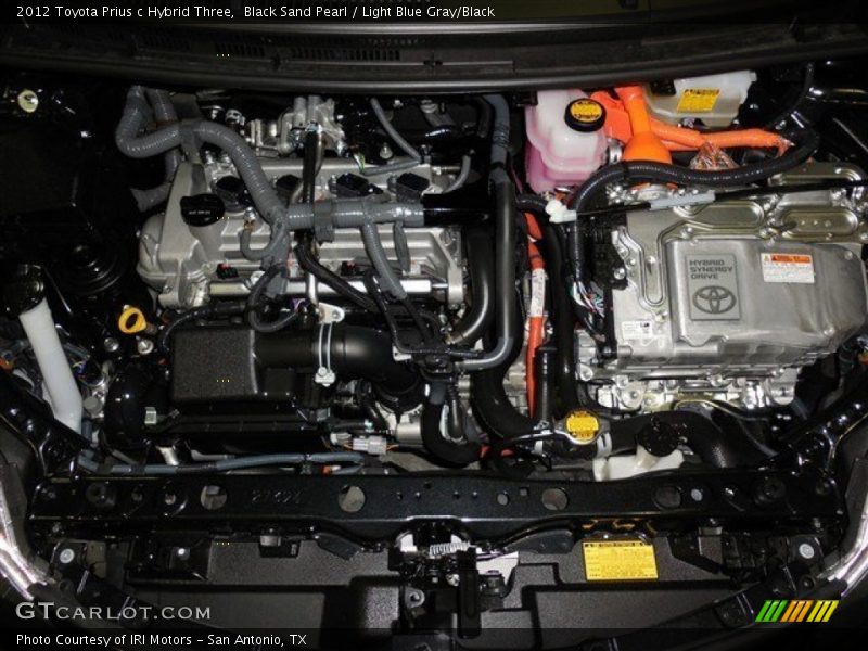 Black Sand Pearl / Light Blue Gray/Black 2012 Toyota Prius c Hybrid Three